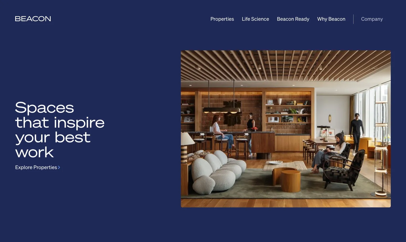 Website screenshot for Beacon Capital