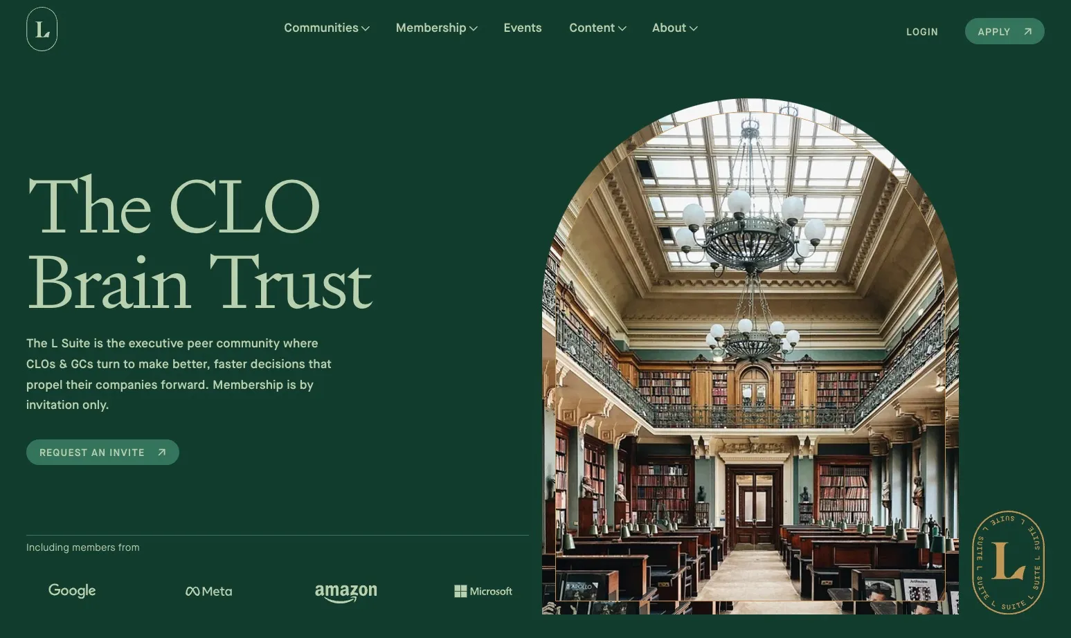 Website screenshot for The Suite